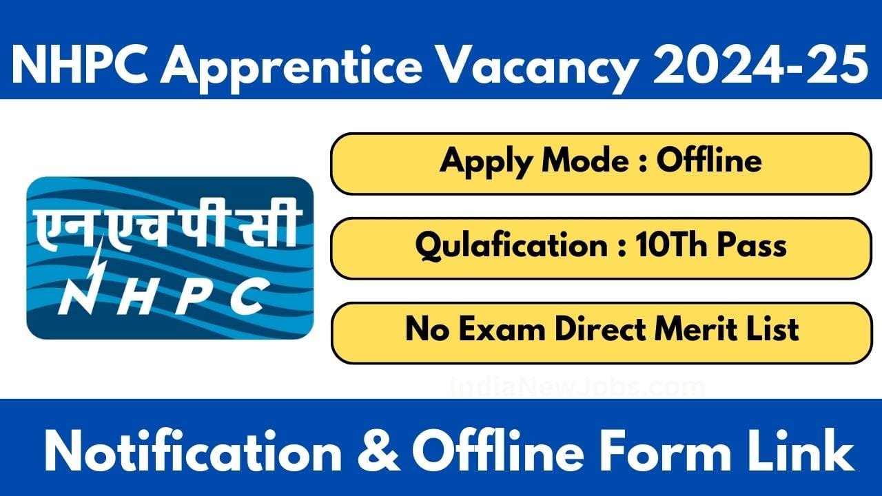 NHPC Apprentice Recruitment 2024-25 Notification And Apply Offline For 54 Posts