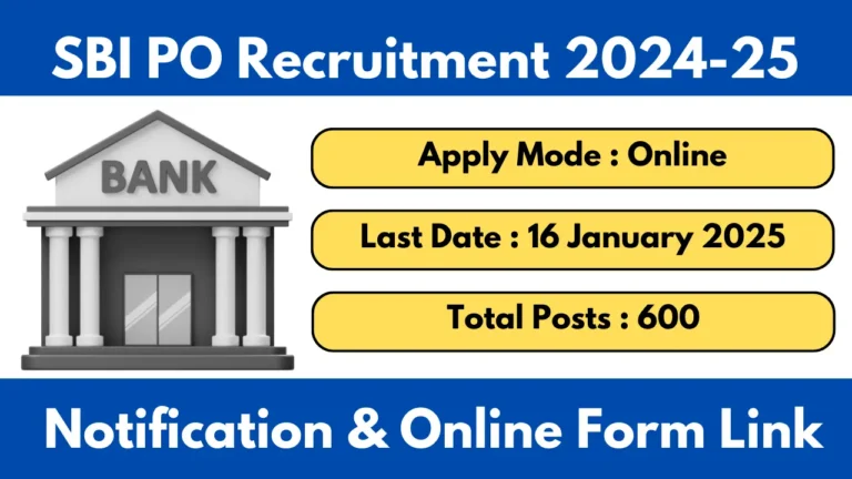 SBI PO Recruitment 2024-25