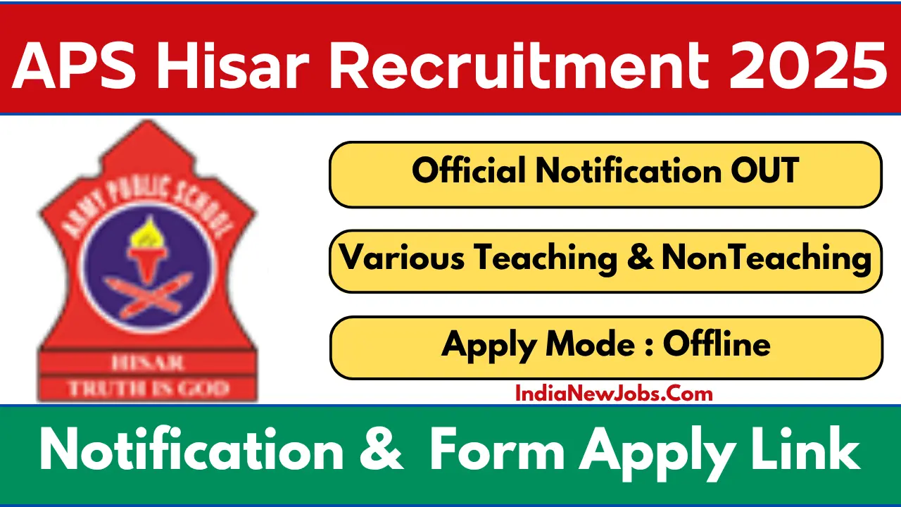 APS Hisar Recruitment 2025