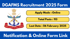 DGAFMS Recruitment 2025