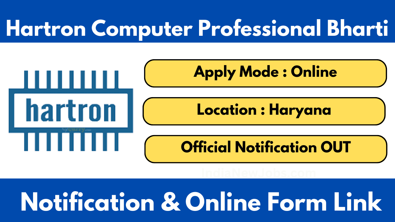 Hartron Computer Professionals Recruitment 2025 Apply Online