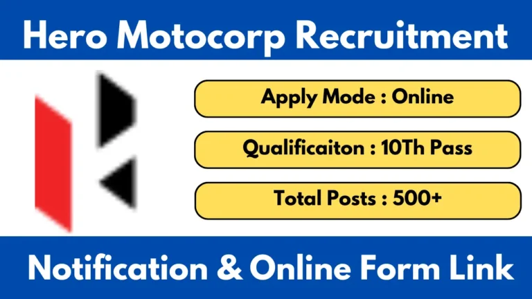 Hero Motocorp Vacancy 2025