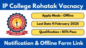 IP College Rohtak Recruitment 2025