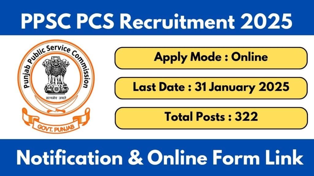 PPSC PCS Recruitment 2025 Notification OUT For 332 Posts
