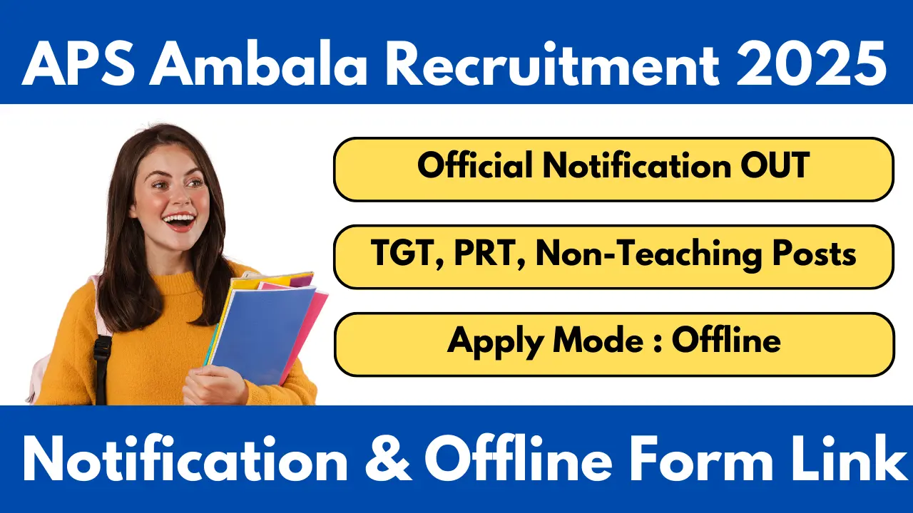 APS Ambala Recruitment 2025