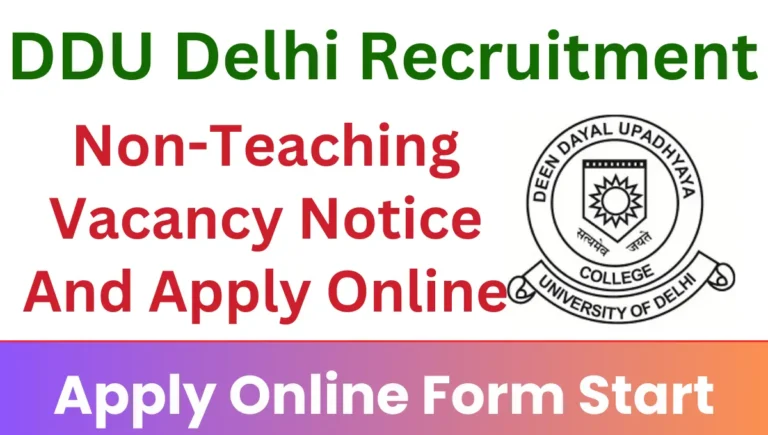 DDU College Delhi Recruitment 2025