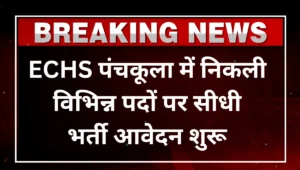 ECHS Panchkula Recruitment 2026 Peon, Clerk, DEO, Driver and other Posts Apply Offline Form