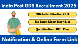 India Post GDS Recruitment 2025 Notification And Apply Online Start