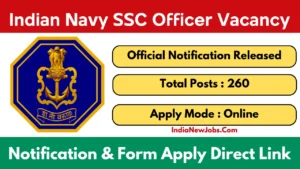 NAVY SSC Officer Recruitment 2025 Notification And Apply Online Form