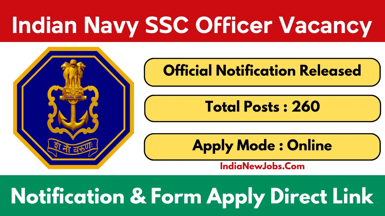 NAVY SSC Officer Recruitment 2025 Notification And Apply Online Form