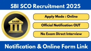 SBI SCO Recruitment 2025 Notification And Apply Online For Various Posts