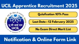 UCIL Apprentice Recruitment 2025