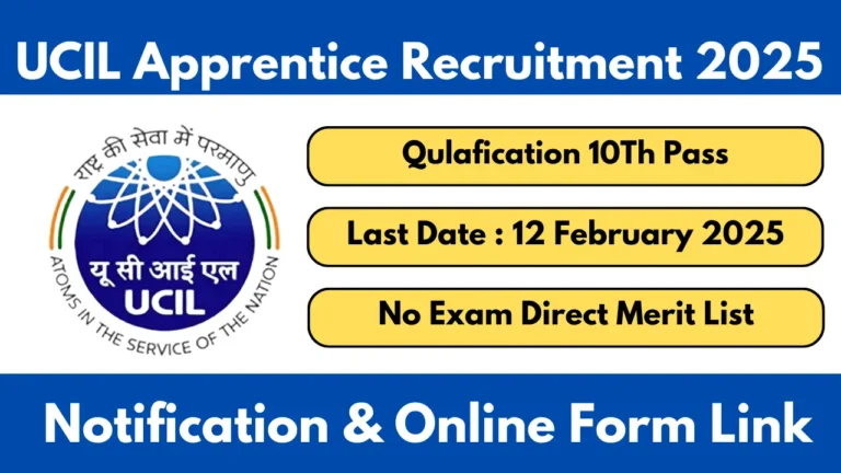 UCIL Apprentice Recruitment 2025