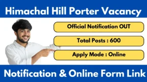 Himachal Hill Porter Recruitment 2025 Notification, Eligibility, Apply Online