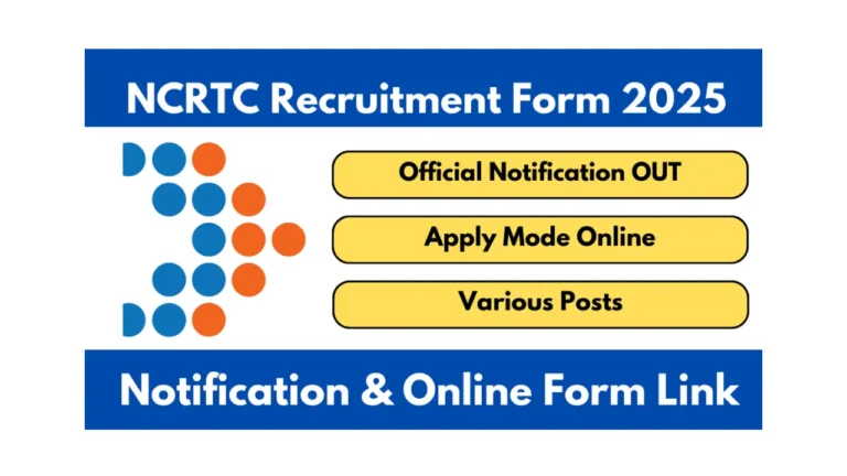 NCRTC Recruitment 2025 Notification Out for Various 72 Posts