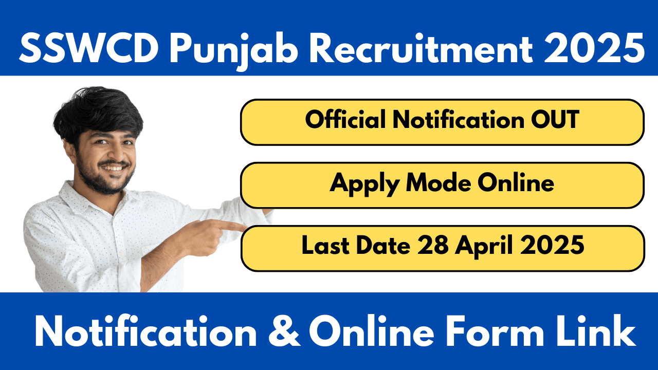SSWCD Punjab Recruitment 2025 Notification Released and Apply Online for Various Posts