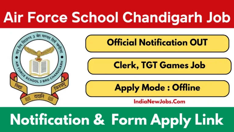 air force school chandigarh Vacancy 2025