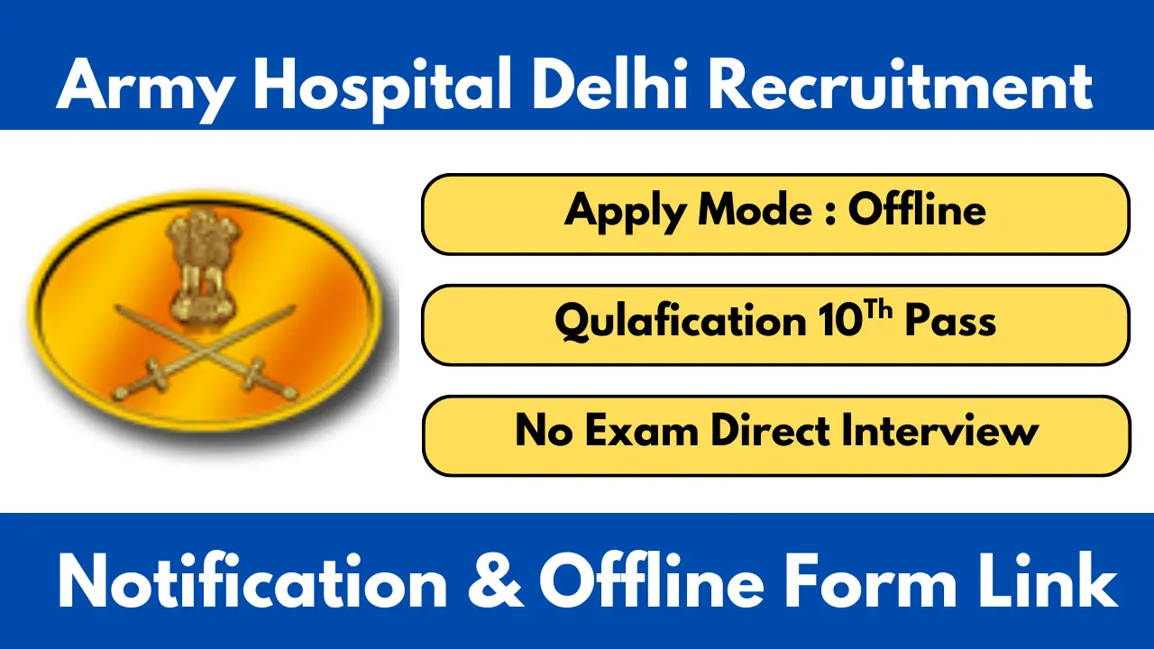 Army Hospital Delhi Recruitment 2025