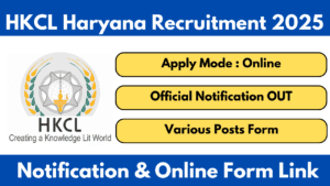 HKCL Haryana Recruitment 2025 Various Post Apply Online Form