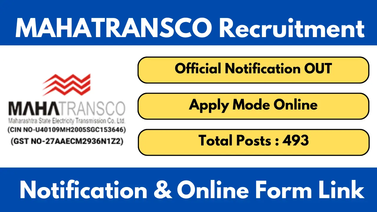 MAHATRANSCO Recruitment Online Form 2025