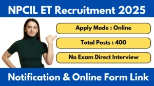 NPCIL Executive Trainees Recruitment 2025