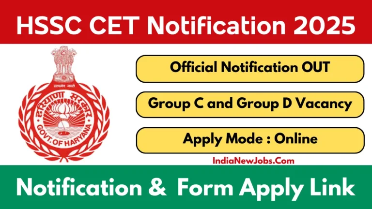 HSSC CET Form 2025 Official Notification OUT Apply Online Form
