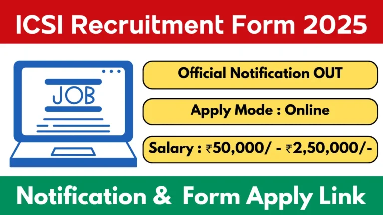 ICSI Recruitment 2025