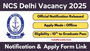 Navy Children School Delhi Vacancy 2025