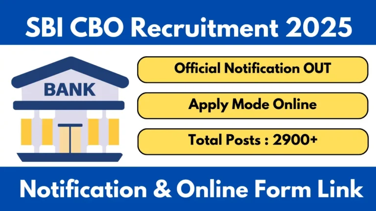 SBI Bank CBO Recruitment 2025