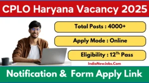 CPLO Haryana Vacancy 2025