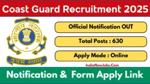 Coast Guard GD DB Yantrik Recruitment 2025