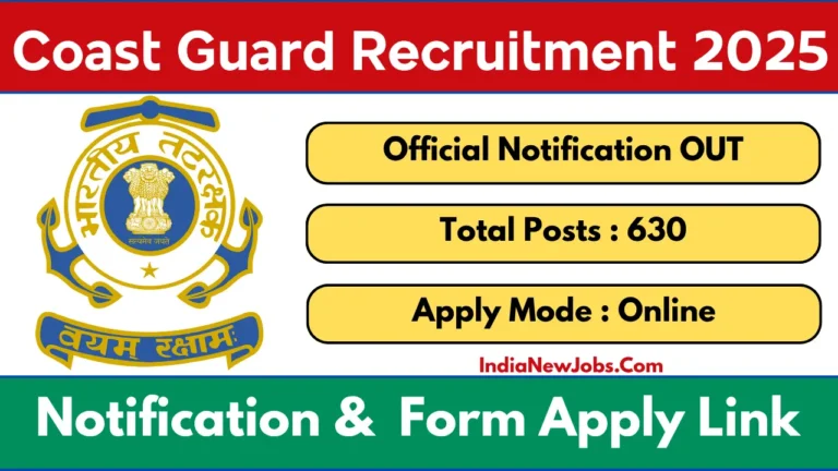 Coast Guard GD DB Yantrik Recruitment 2025