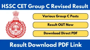 HSSC CET Group C Revised Result 2025