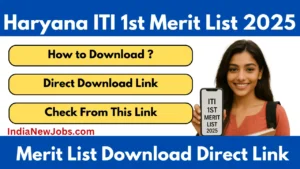 Haryana ITI 1st Merit List 2025