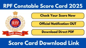 RPF Constable Score Card 2025