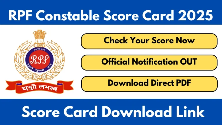 RPF Constable Score Card 2025