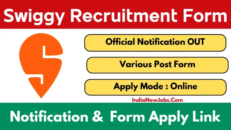 Swiggy Recruitment 2025 Various Postions Across All India Apply Online