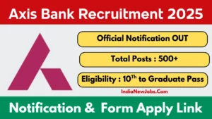 Axis Bank Recruitment 2025 Notification And Apply Online Form