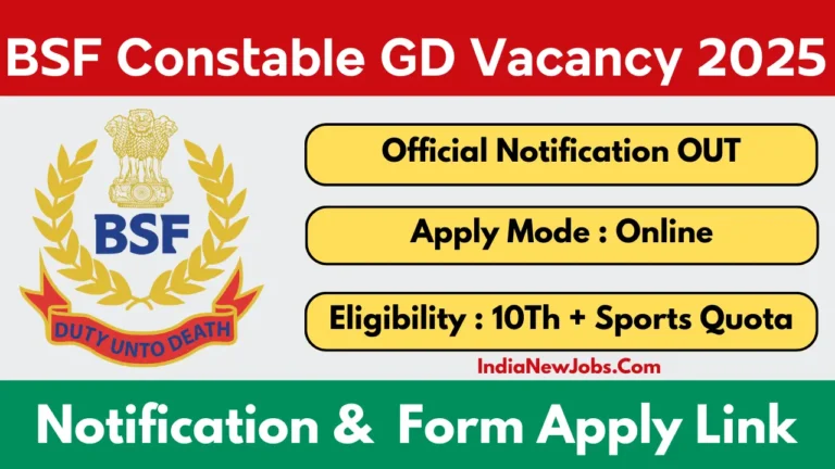 BSF Constable GD Sports Quota Vacancy 2025