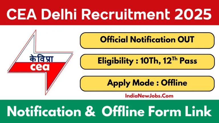 CEA Delhi Recruitment 2025