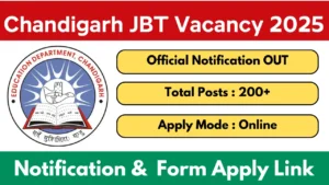 Chandigarh JBT Vacancy 2025
