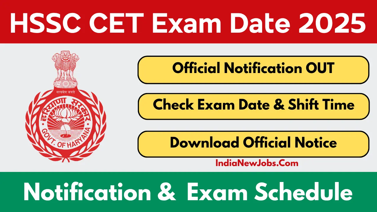 HSSC CET Exam Date 2025