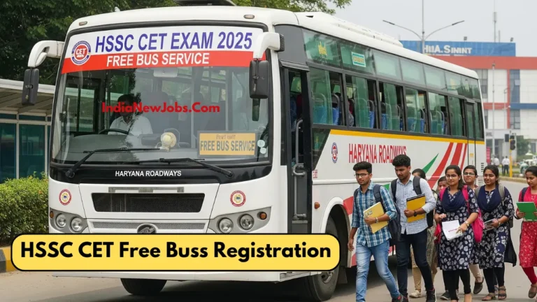 HSSC CET Free Bus Pass Registration 2025