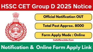HSSC CET Group D Notification 2025