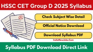 HSSC CET Group D Syllabus 2025