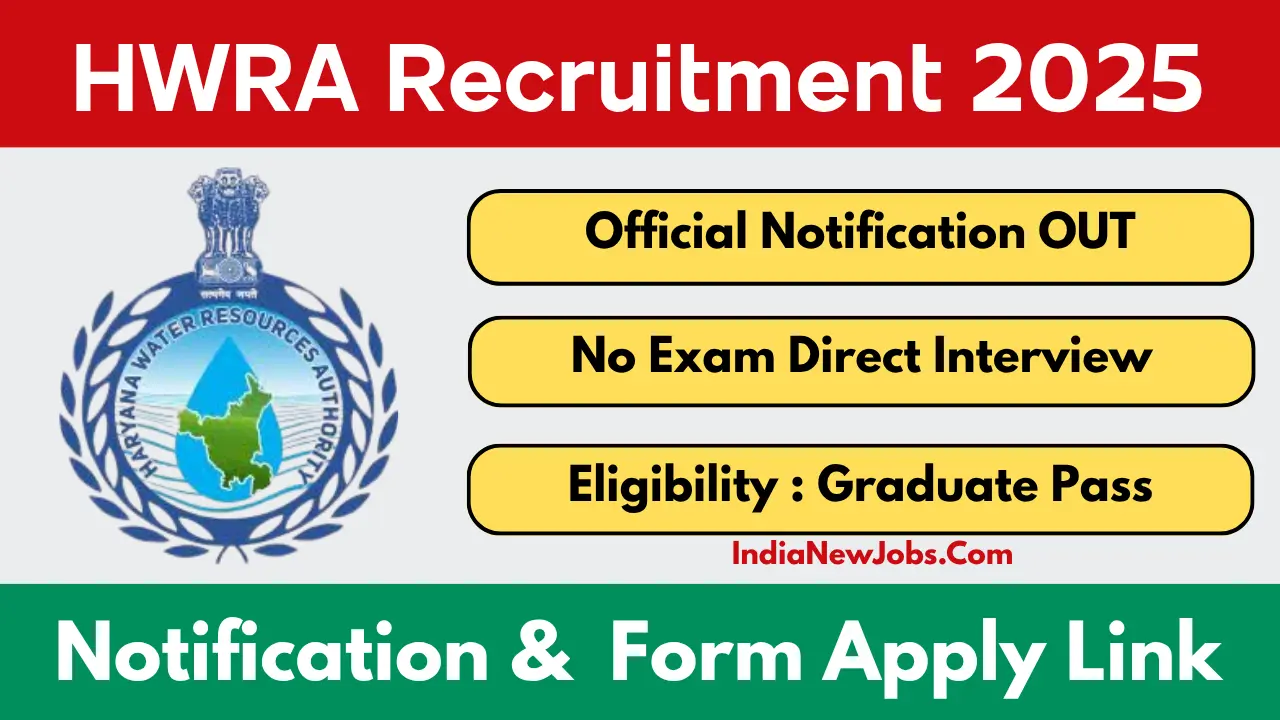 Haryana Water Resource Authority Vacancy 2025