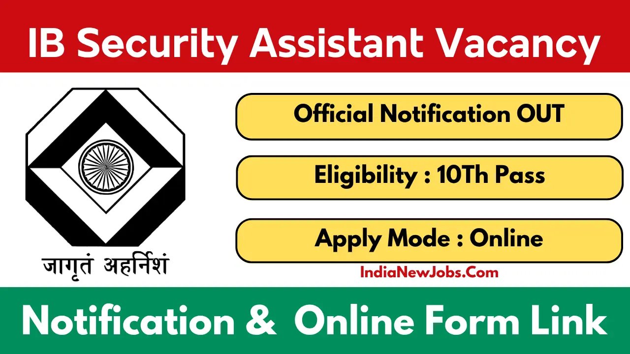 IB Security Assistant Recruitment 2025