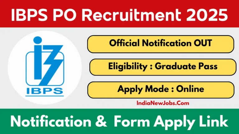 IBPS PO Recruitment 2025 Notification OUT for 5208 Posts Apply Online