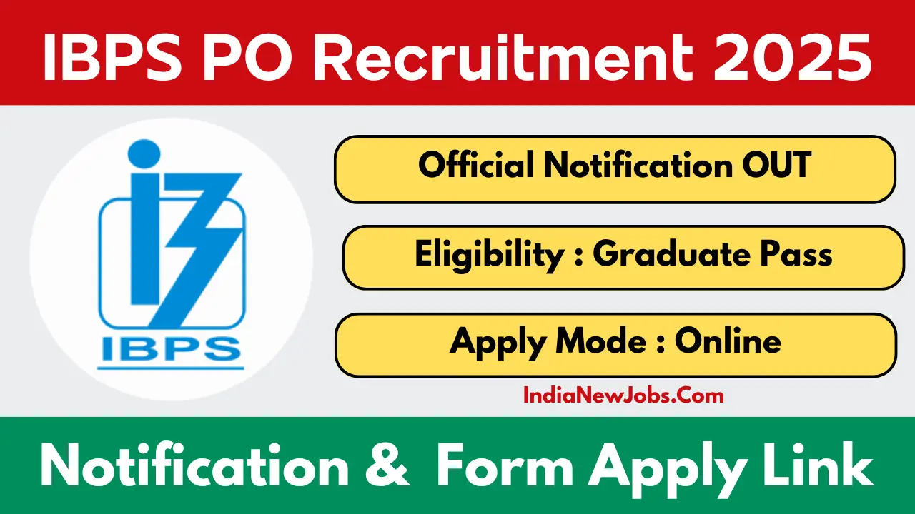 IBPS PO Recruitment 2025 Notification OUT for 5208 Posts Apply Online