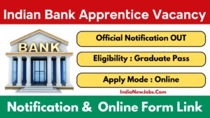 Indian Bank Apprentice Recruitment 2025 Official Notification